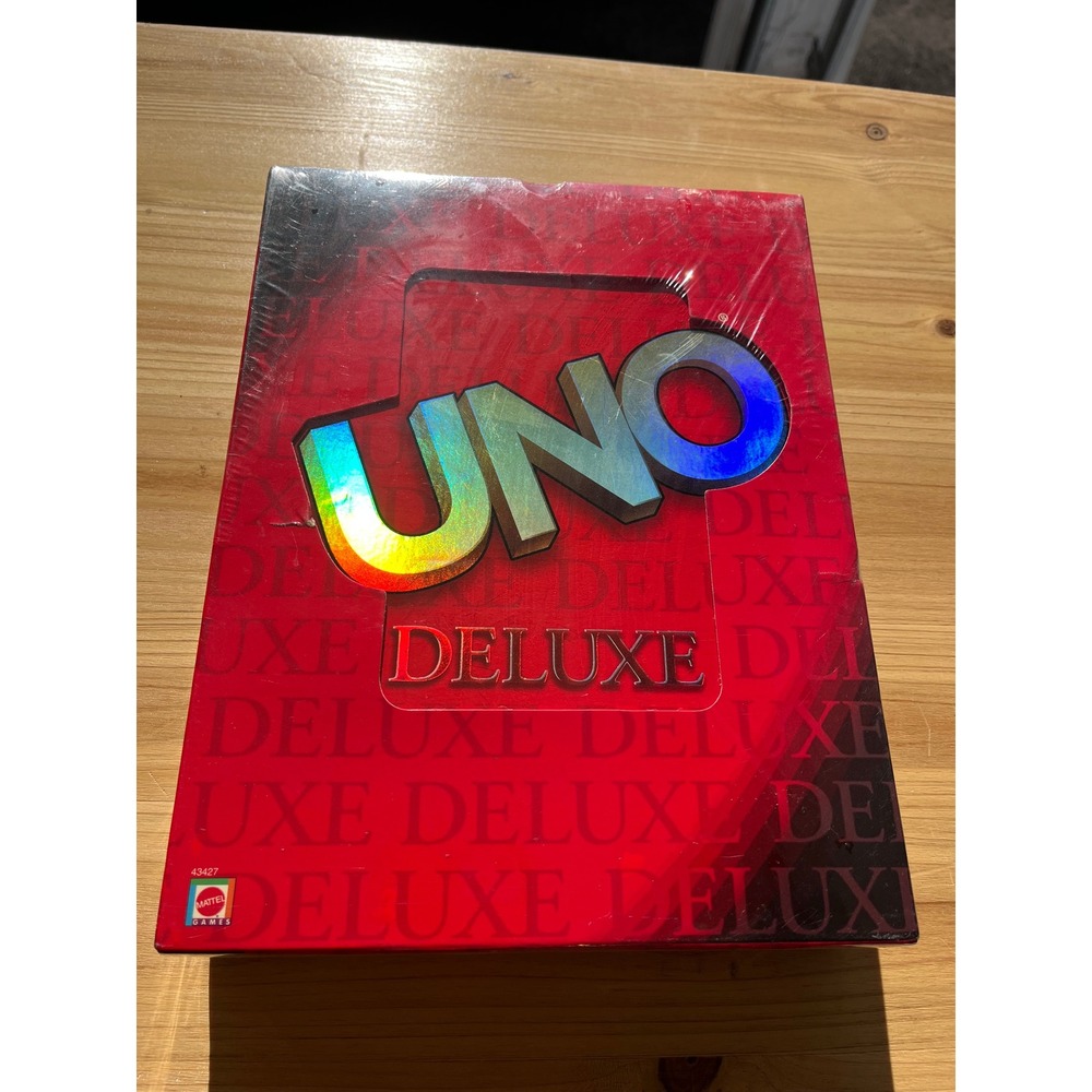 Y2K VINTAGE 2001 UNO Deluxe Edition Card Game - FACTORY SEALED NEW - Item #43427
